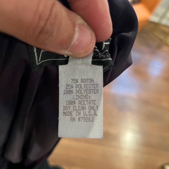 Alex Evenings Long Dress Iridescent Navy Blue with Wine Lining - Picture 7 of 7